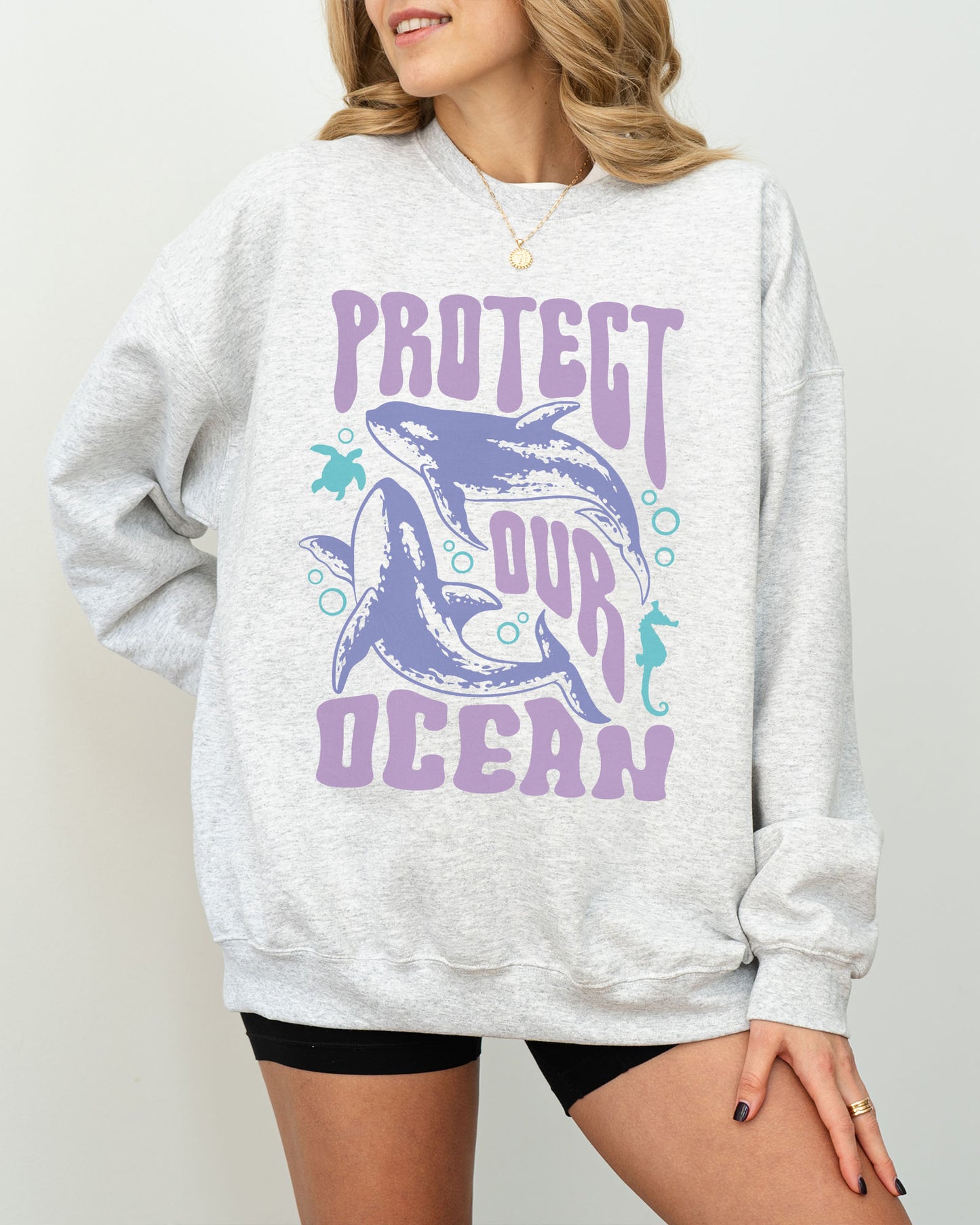 Protect Our Ocean Sweatshirt - Ash