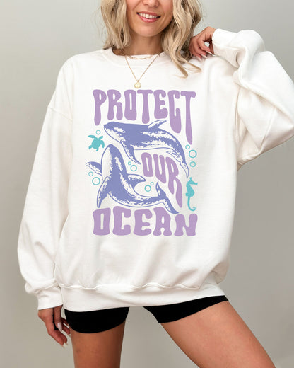 Protect Our Ocean Sweatshirt - White