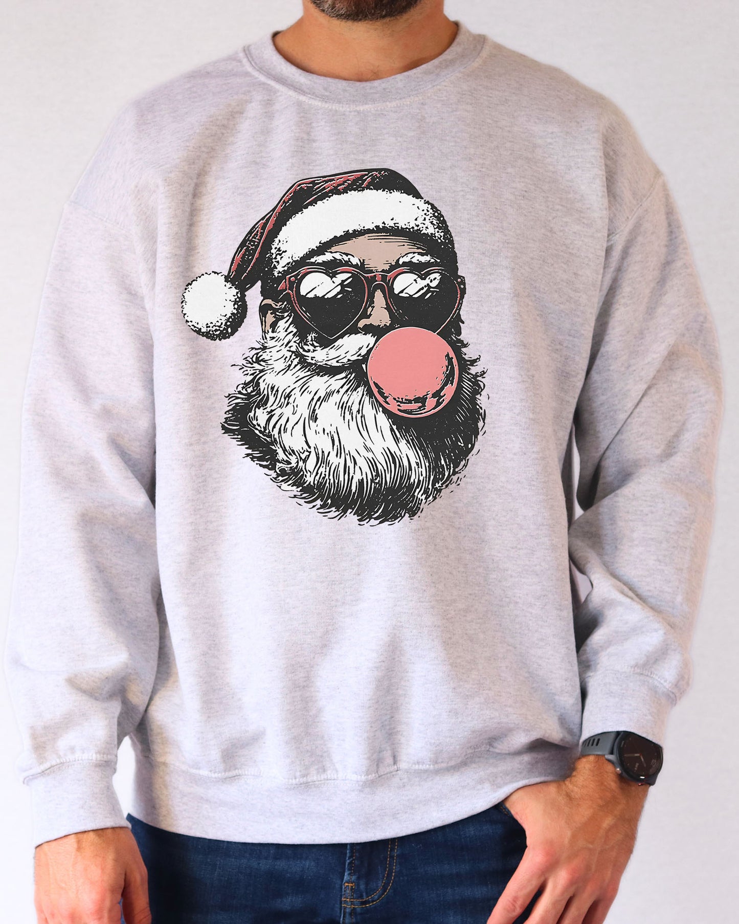 Santa Claus Chewing Gum Sweatshirt - Ash