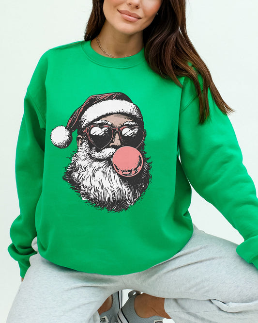 Santa Claus Chewing Gum Sweatshirt - Irish Green