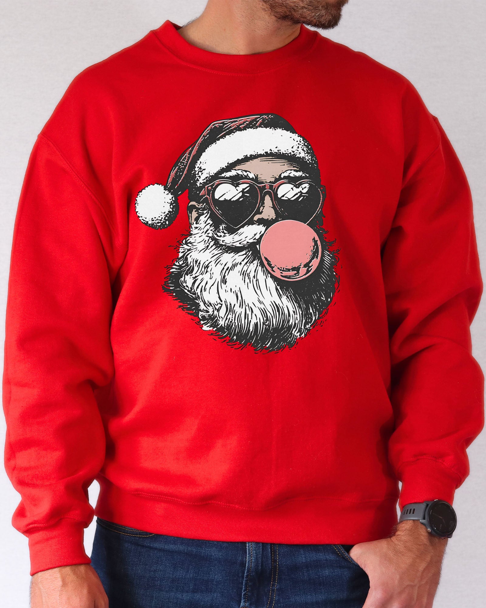Santa Claus Chewing Gum Sweatshirt - Red