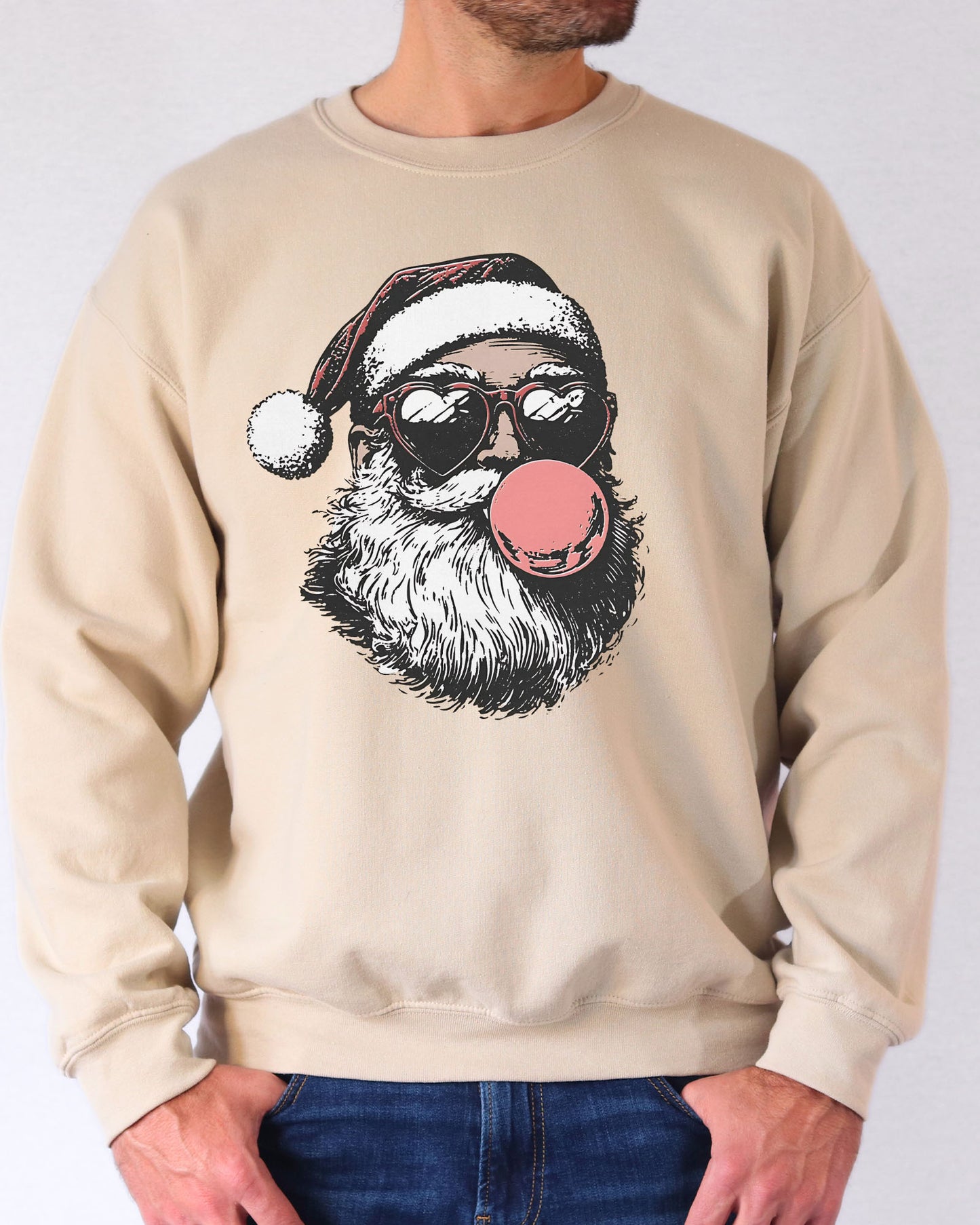 Santa Claus Chewing Gum Sweatshirt - Sand