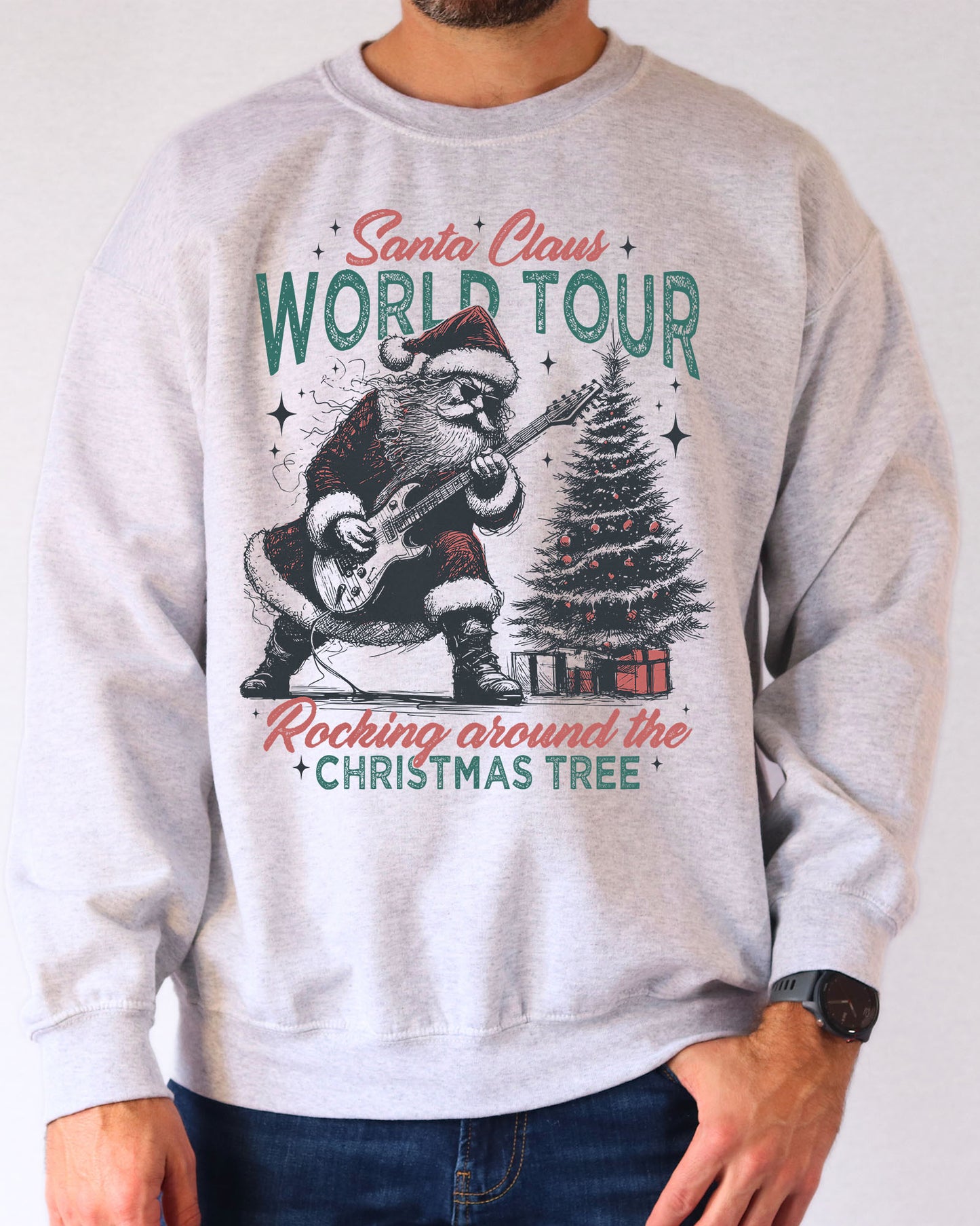 Santa Claus World Tour Sweatshirt - Ash