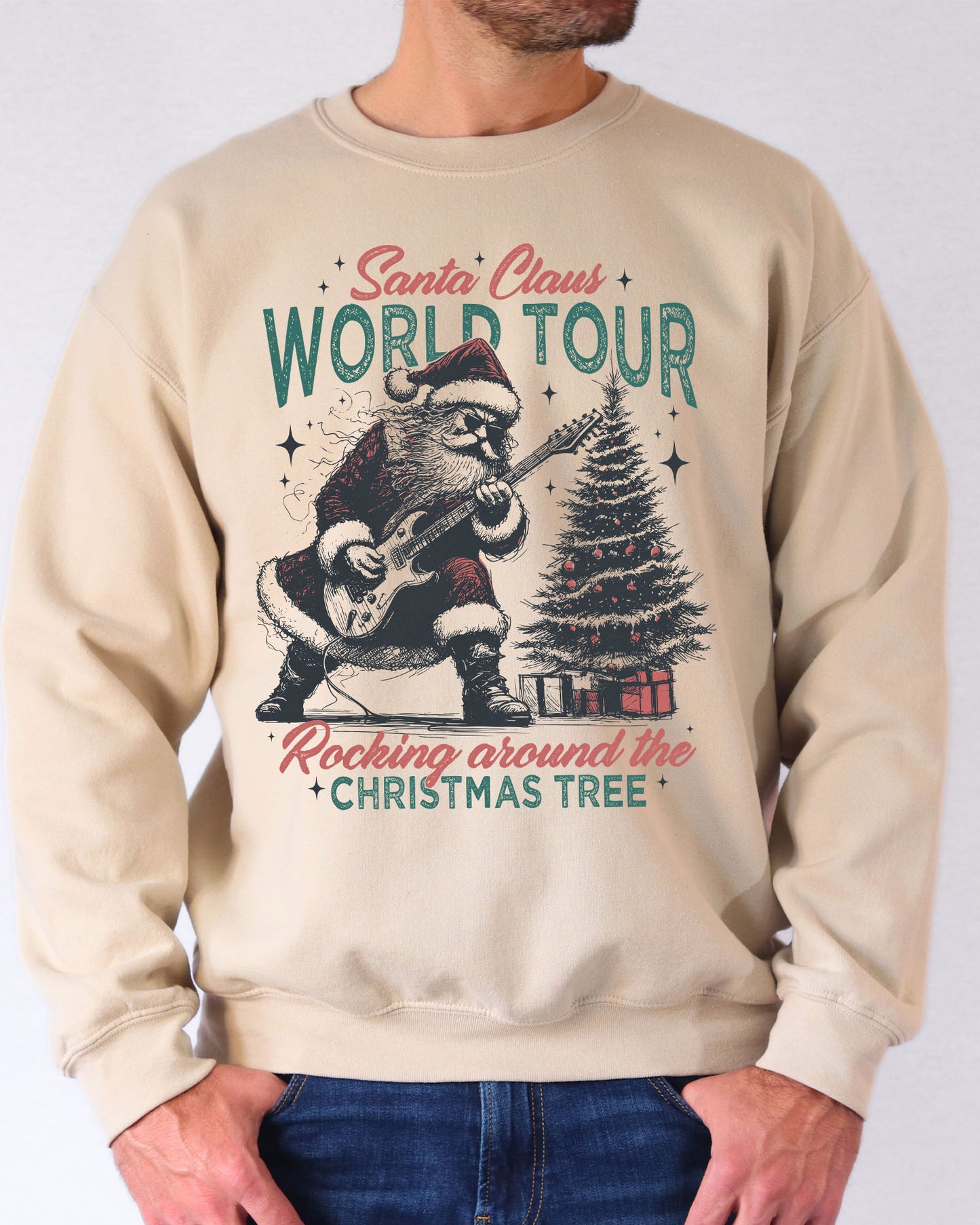 Santa Claus World Tour Sweatshirt - Sand