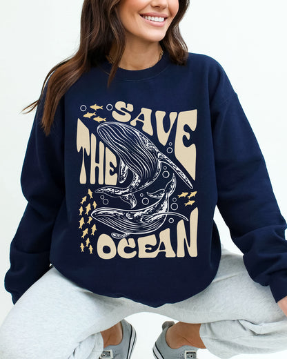 Save The Ocean Sweatshirt - Navy