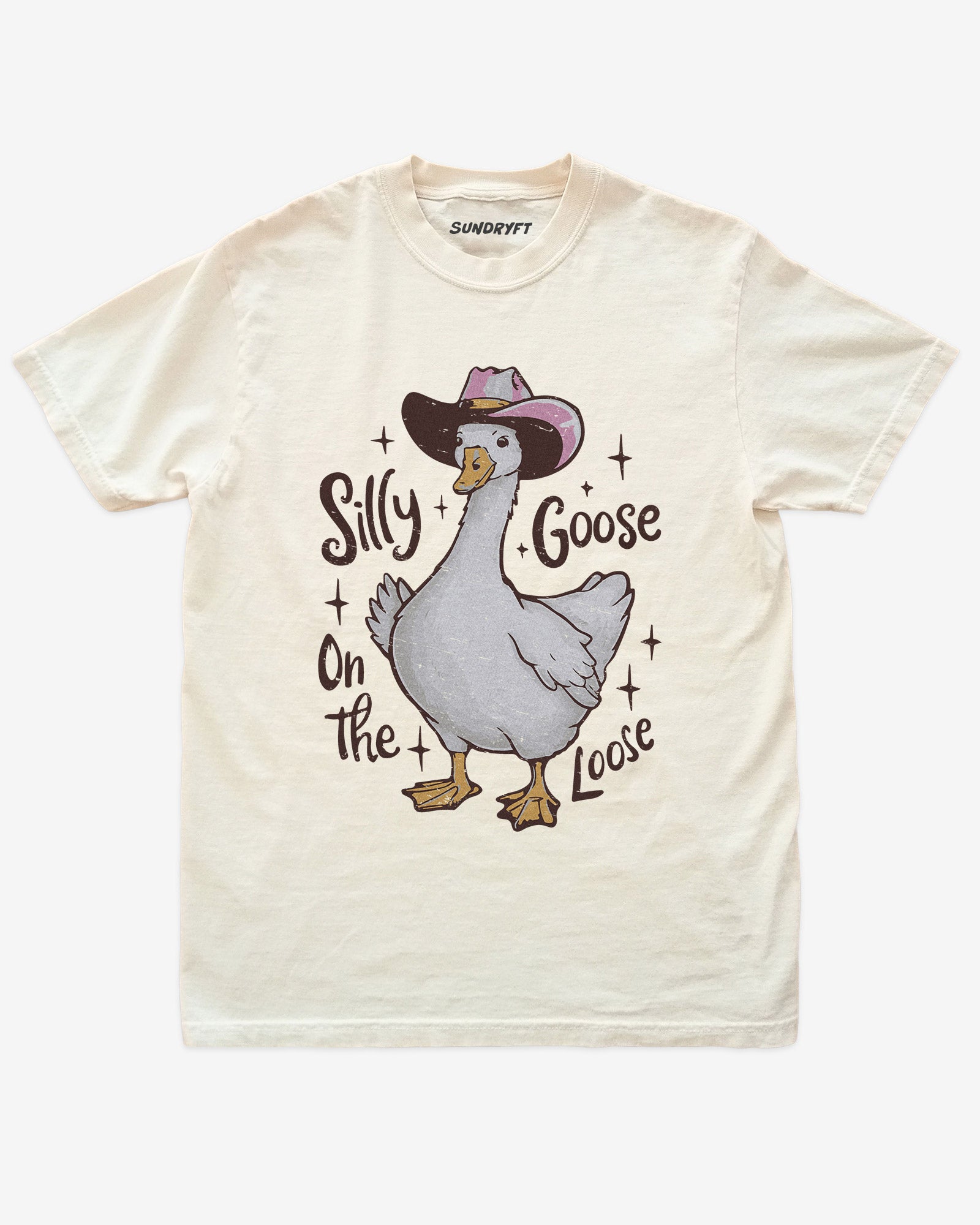 Silly Goose On The Loose shirt in ivory
