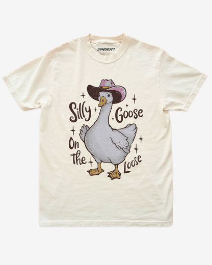 Silly Goose On The Loose shirt in ivory