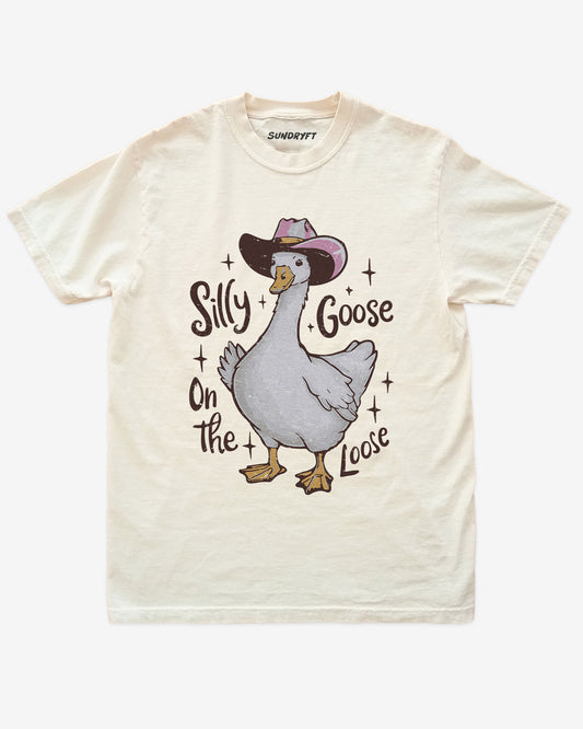 Silly Goose On The Loose shirt in ivory
