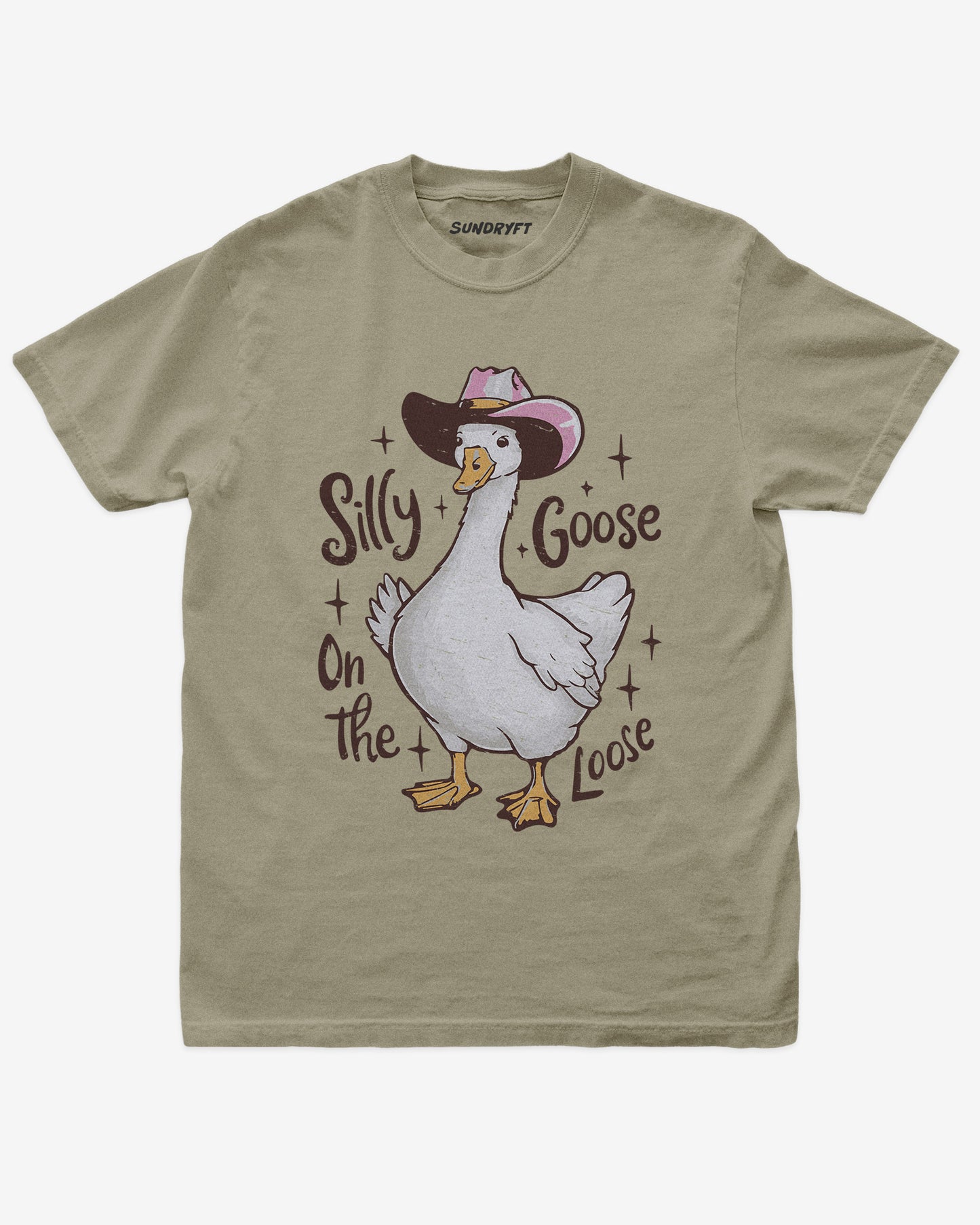 Silly Goose On The Loose shirt in khaki