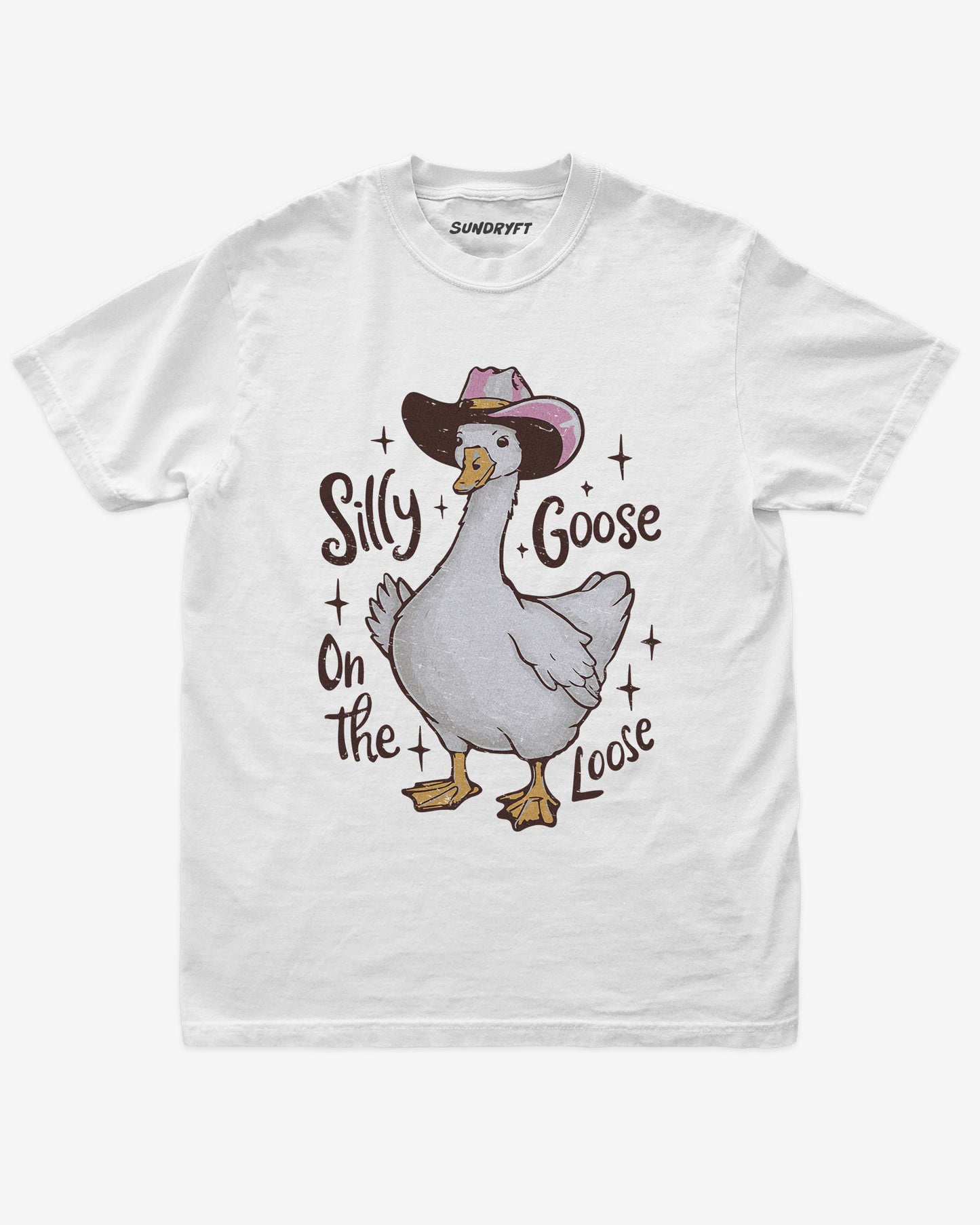 Silly Goose On The Loose shirt in white