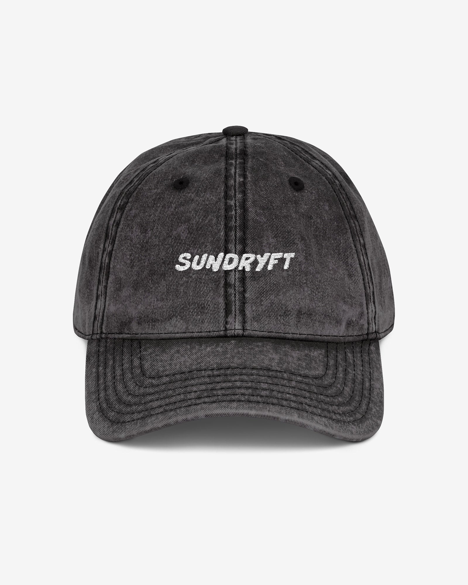 Sundryft embroidered vintage cap in black color