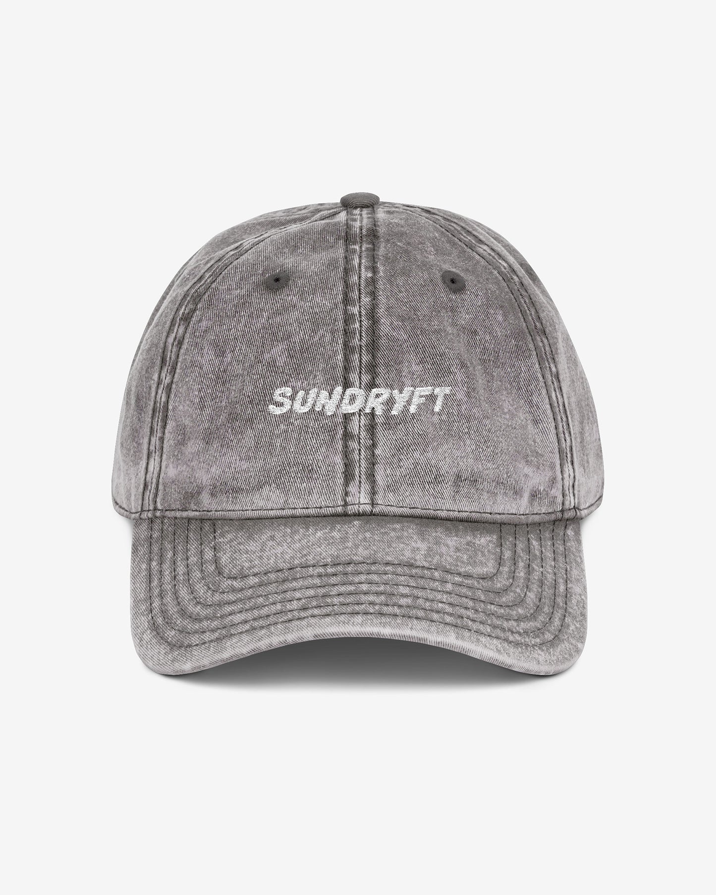 Sundryft embroidered vintage cap in charcoal gray color