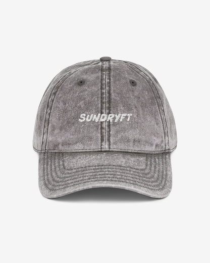 Sundryft embroidered vintage cap in charcoal gray color