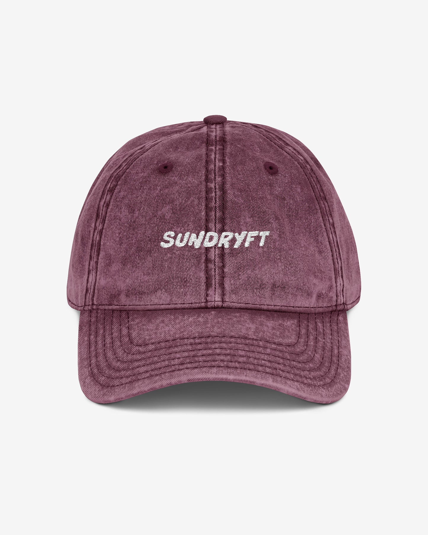 Sundryft embroidered vintage cap in maroon color