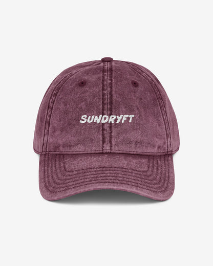 Sundryft embroidered vintage cap in maroon color