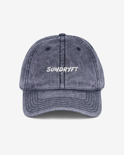 Sundryft embroidered vintage cap in navy color