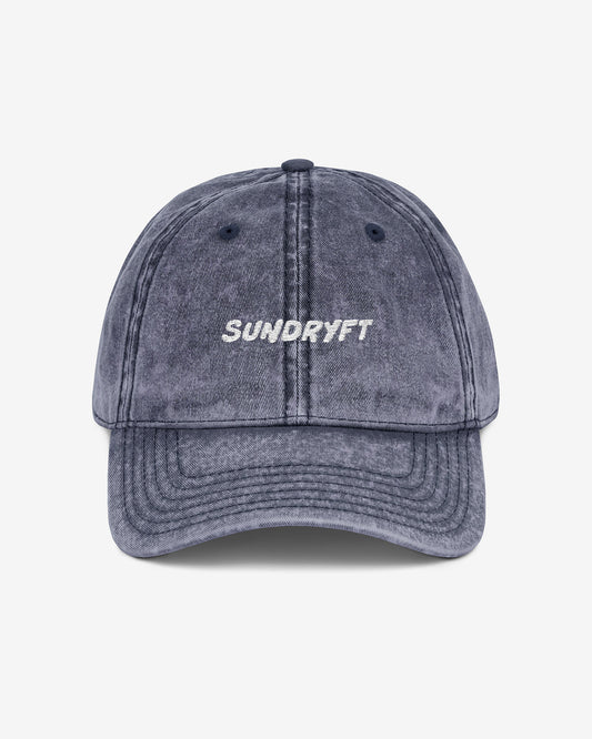 Sundryft embroidered vintage cap in navy color