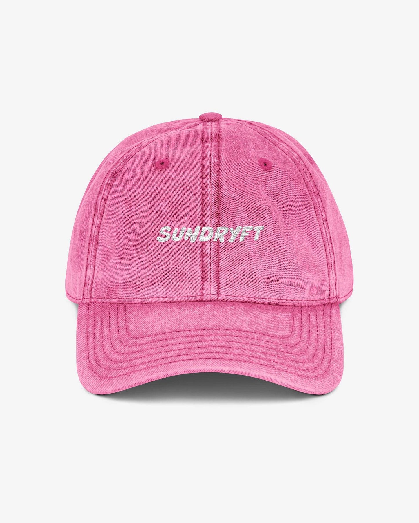 Sundryft embroidered vintage cap in pink color
