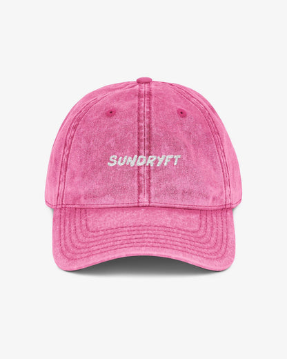 Sundryft embroidered vintage cap in pink color