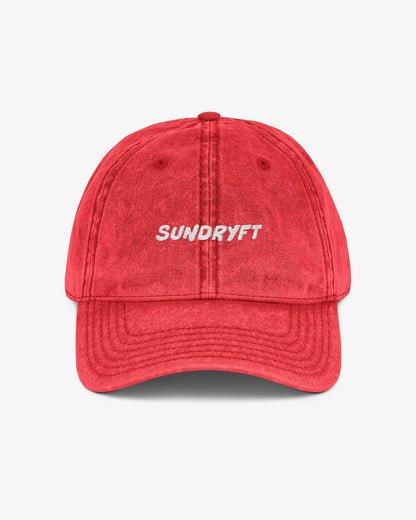 Sundryft embroidered vintage cap in red color