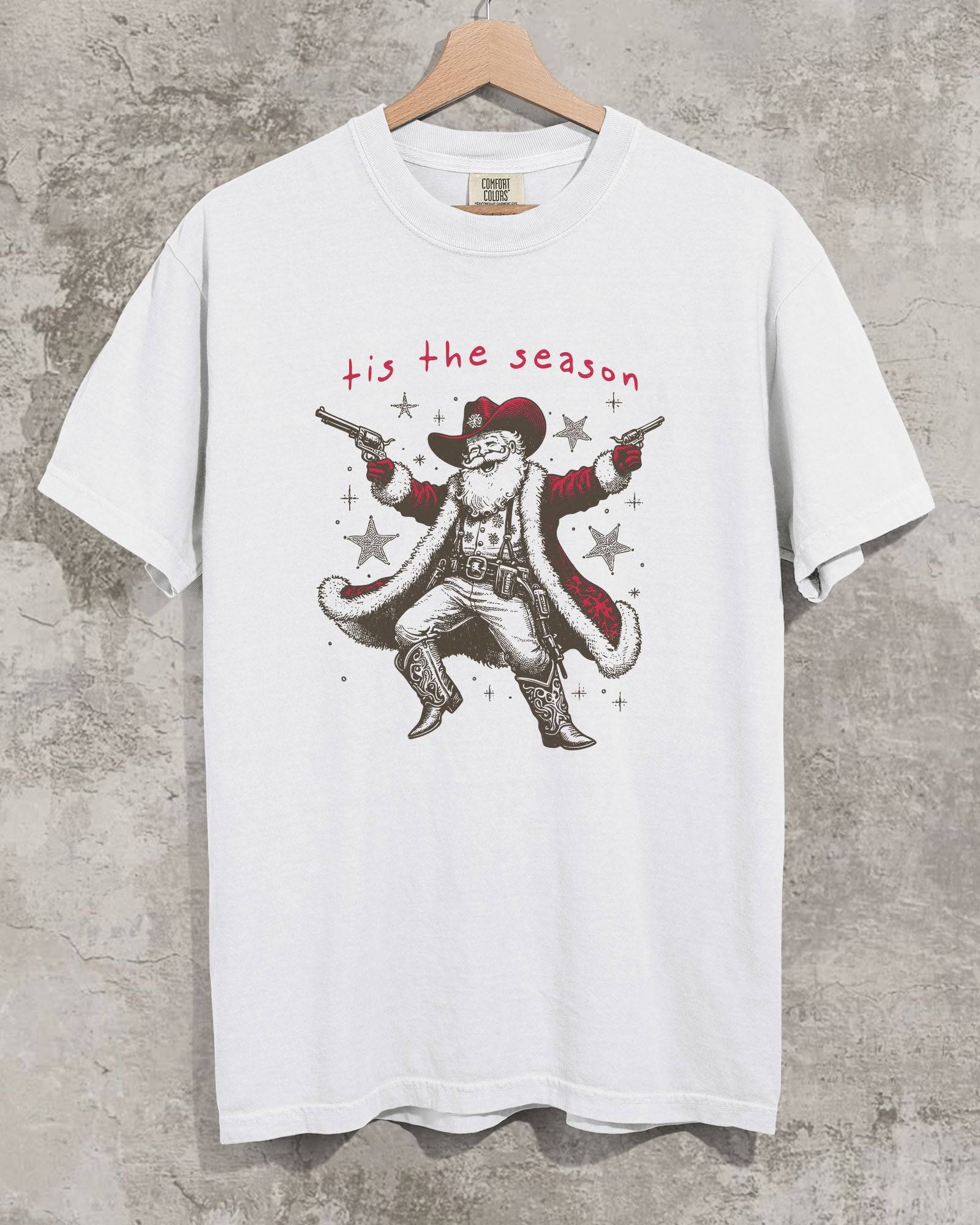 Tis The Season Cowboy Santa Shirt