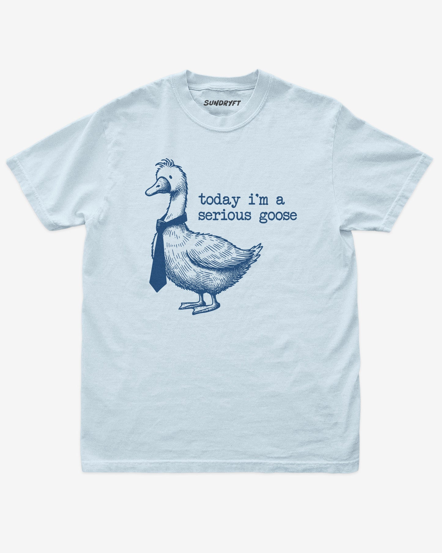 Today I'm A Serious Goose shirt in chambray
