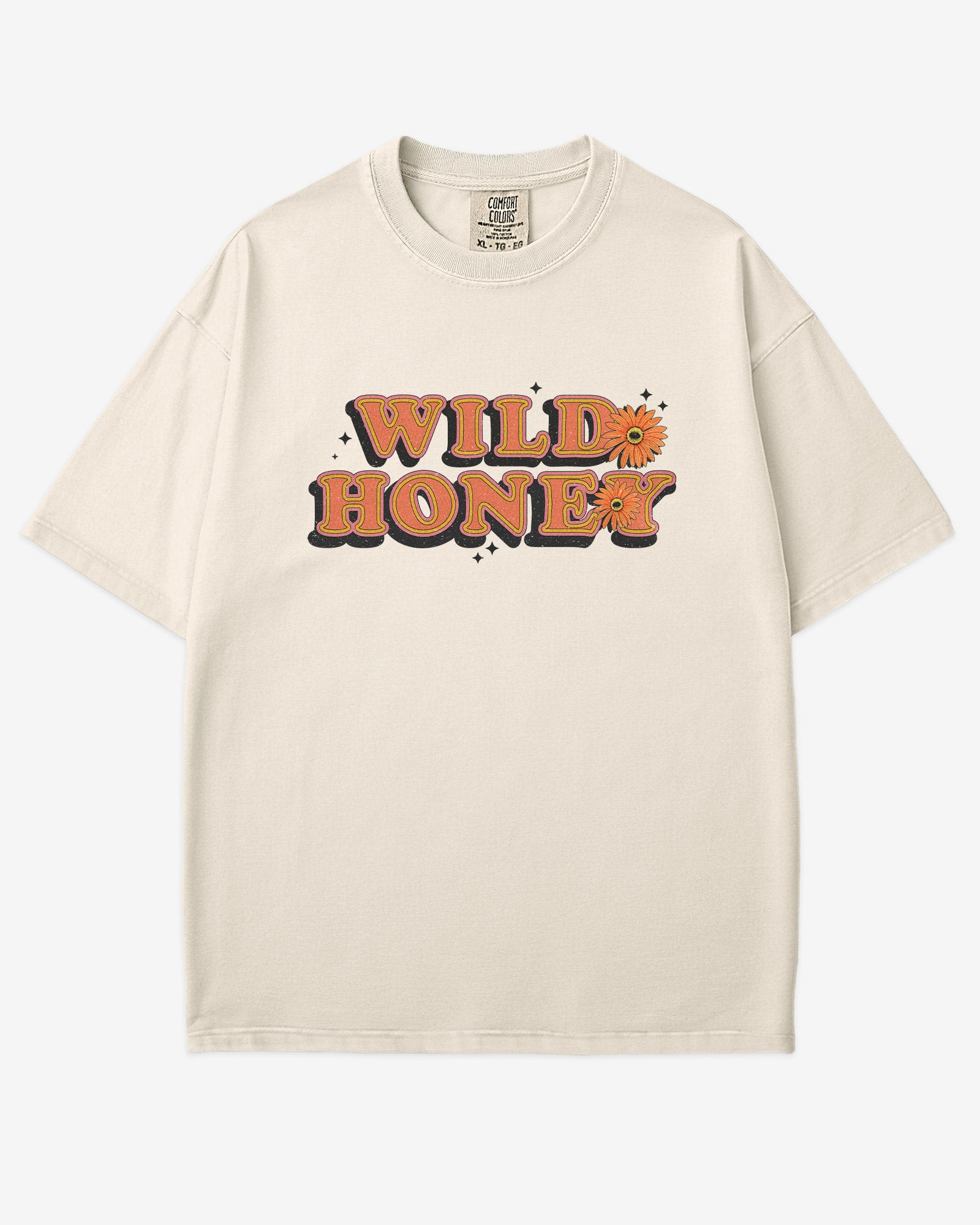 Flat Lay Wild Honey shirt in ivory color